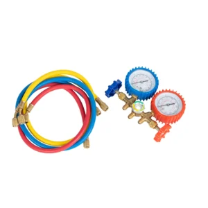Double Digital Manifold Pressure Gauge Multifunctional Refrigeration Parts for Home Industrial Use for Air Rubber Copper Hoses